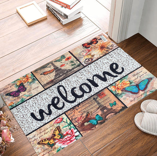 Door Mat Indoor/Outdoor Non Slip Bold Entrance Welcome Mat 69.5cmx44.5cm