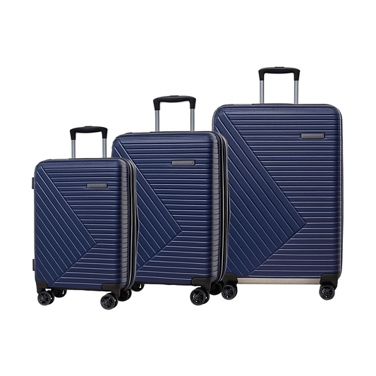 3-Pice Navy Suitcase Travel Set 20"+24+28"