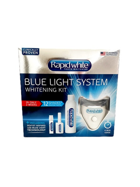 RAPID WHITE Blue Light System Whitening kit 12 SHADES IN 2 WEEKS