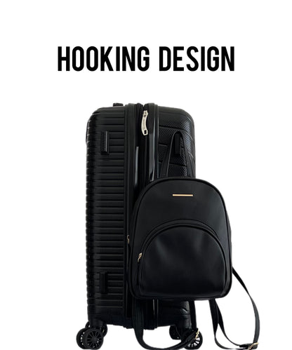 3-Piece Black Suitcase Travel Sets 20"+24"+28"